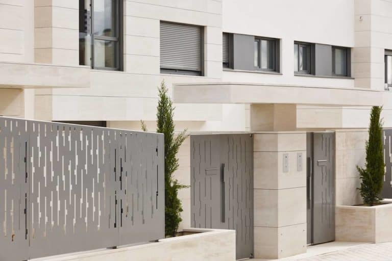 modern entrance for newly built apartments