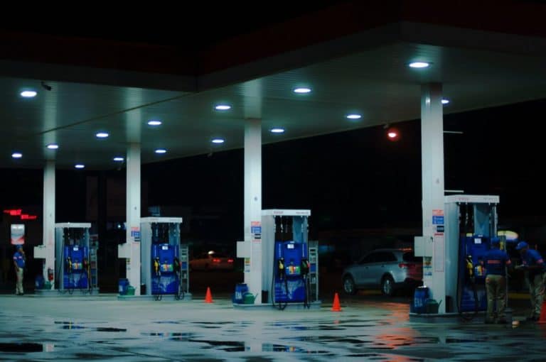 empty fuel station