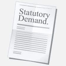 A paper with the word statutory demand, indicating a genuine dispute.